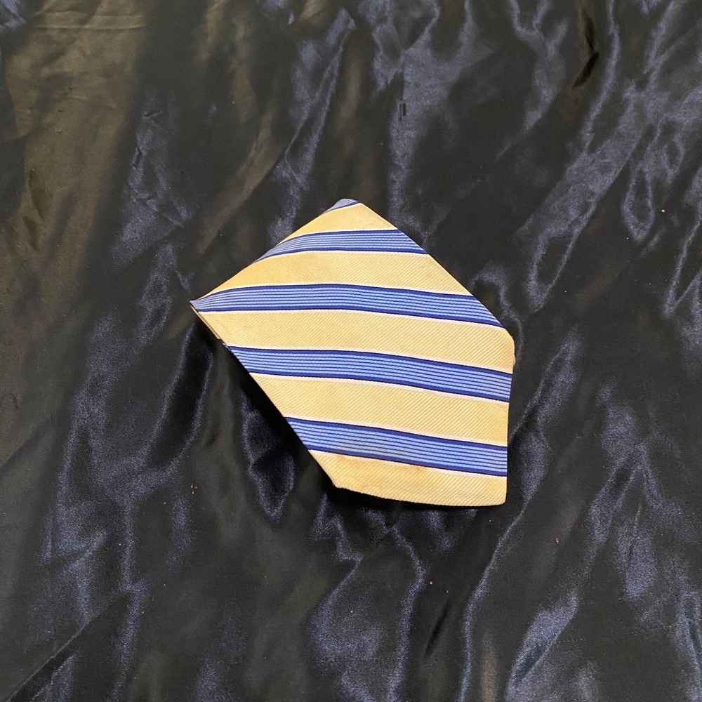 BROOKS BROTHERS Tie (Yellow/Blue, Silk)